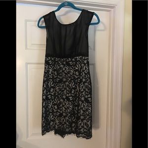 Black white short dress